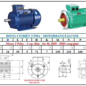 Động cơ điện 3 pha 0.37kw-2poles