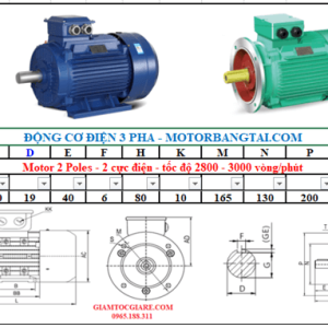 Động cơ điện 3 pha 1.1kw-2poles