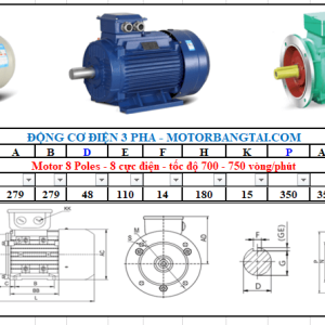 Động cơ điện 3 pha 11kw-8poles