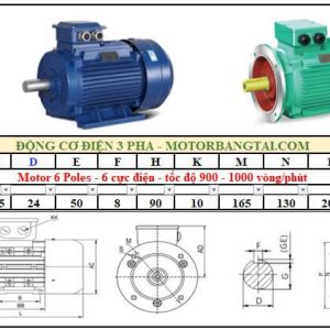 Động cơ điện 3 pha 1.1kw-6poles