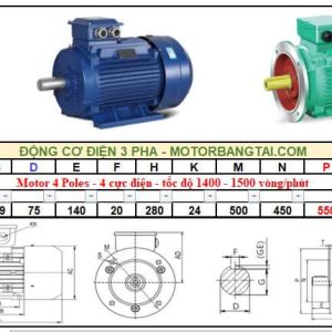 Động cơ điện 3 pha 90kw-4poles