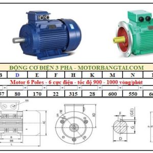 Động cơ điện 3 pha 90kw-6poles