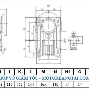 Hộp số giảm tốc NMRV size 110