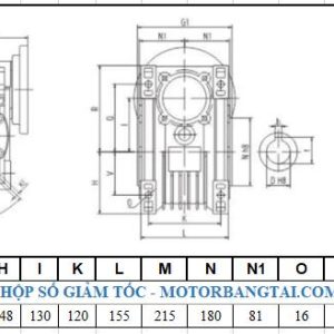 Thông số kỷ thuật hộp số giảm tốc NMRV size 30