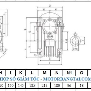 Thông số kỹ thuật hộp giảm tốc NMRV size 30