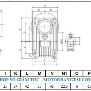 Tỷ số truyền hộp số giảm tốc NMRV 25