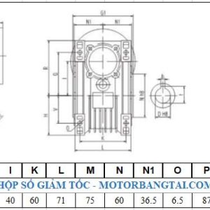 Hộp số giảm tốc NMRV 40