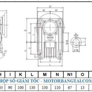 Hộp số giảm tốc NMRV 90