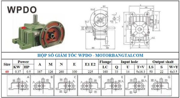 Hộp số wpdo 60