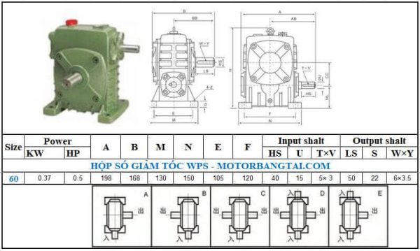 Hộp số wps 60