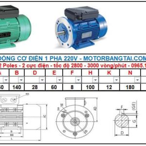 Motor điện 1 pha 2.2kw-2poles