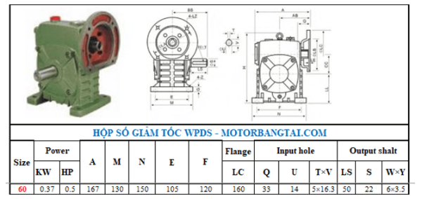 Hộp số wpds 60