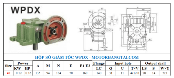 Hộp số wpdx 40