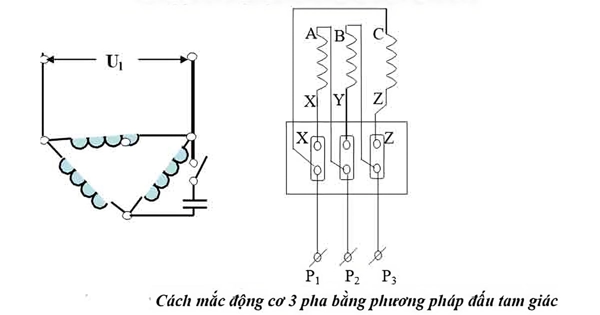 Cách đấu dây hình tam giác